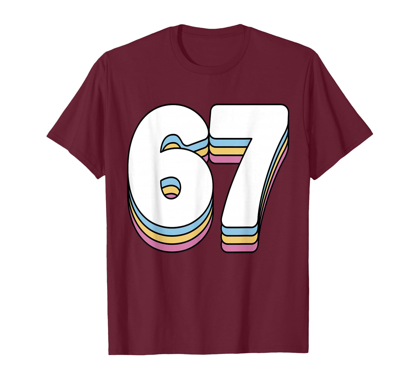 Funny 6 7 Meme Six Seven Gen Alpha Slang 67 T-Shirt