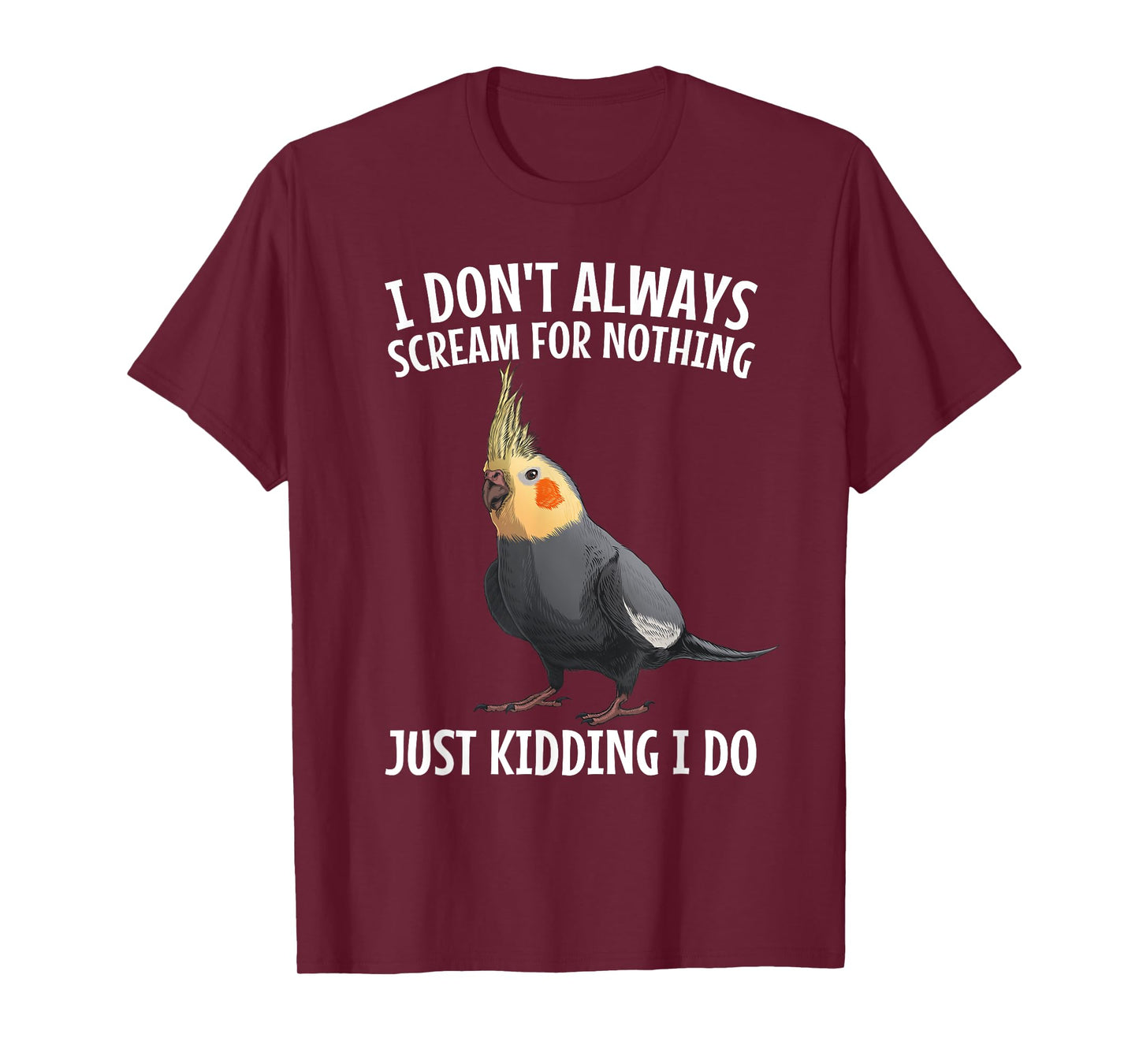 Cockatiel Art for Men Women Cockatoo Bird Cockatiel Lover T-Shirt
