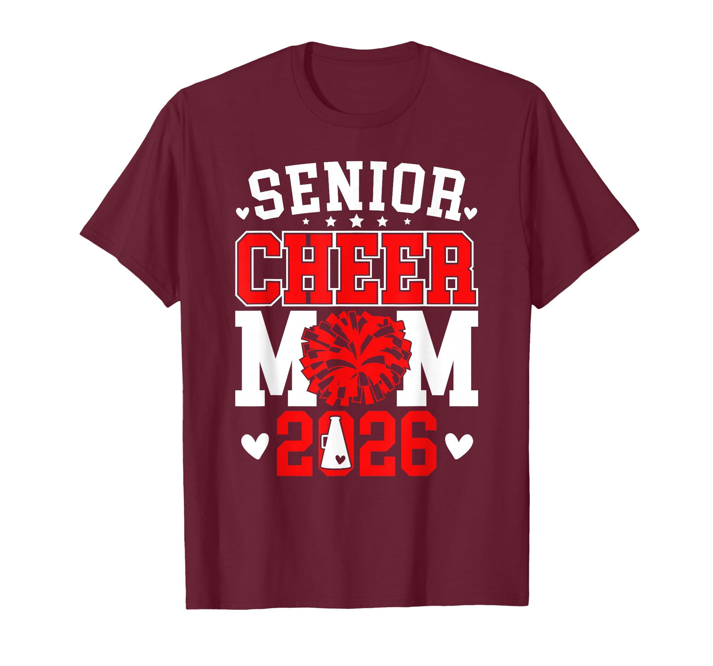 Cheer Senior Mom 2026 Mom Of A Senior Cheerleader Mama 2026 T-Shirt