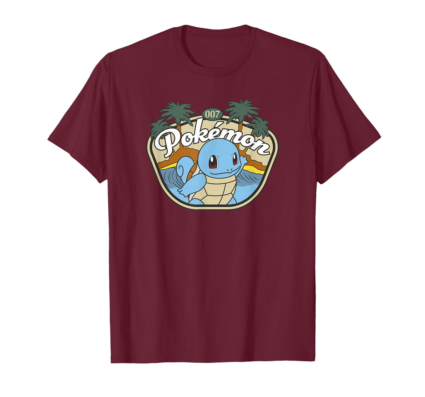 Pokémon 007 Squirtle Surfing Outdoors Adventure Beach Poster T-Shirt