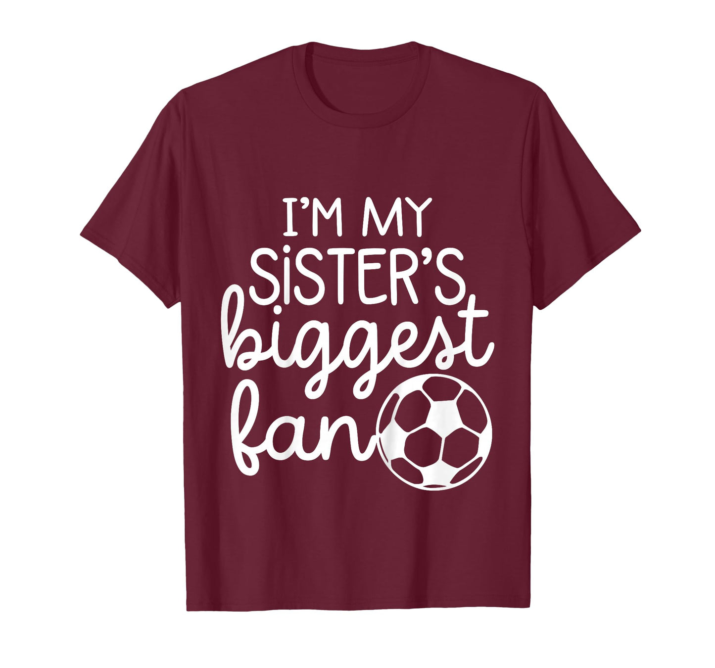 Baby Soccer Big Sisters Biggest Fan for Toddler Boys Girls T-Shirt