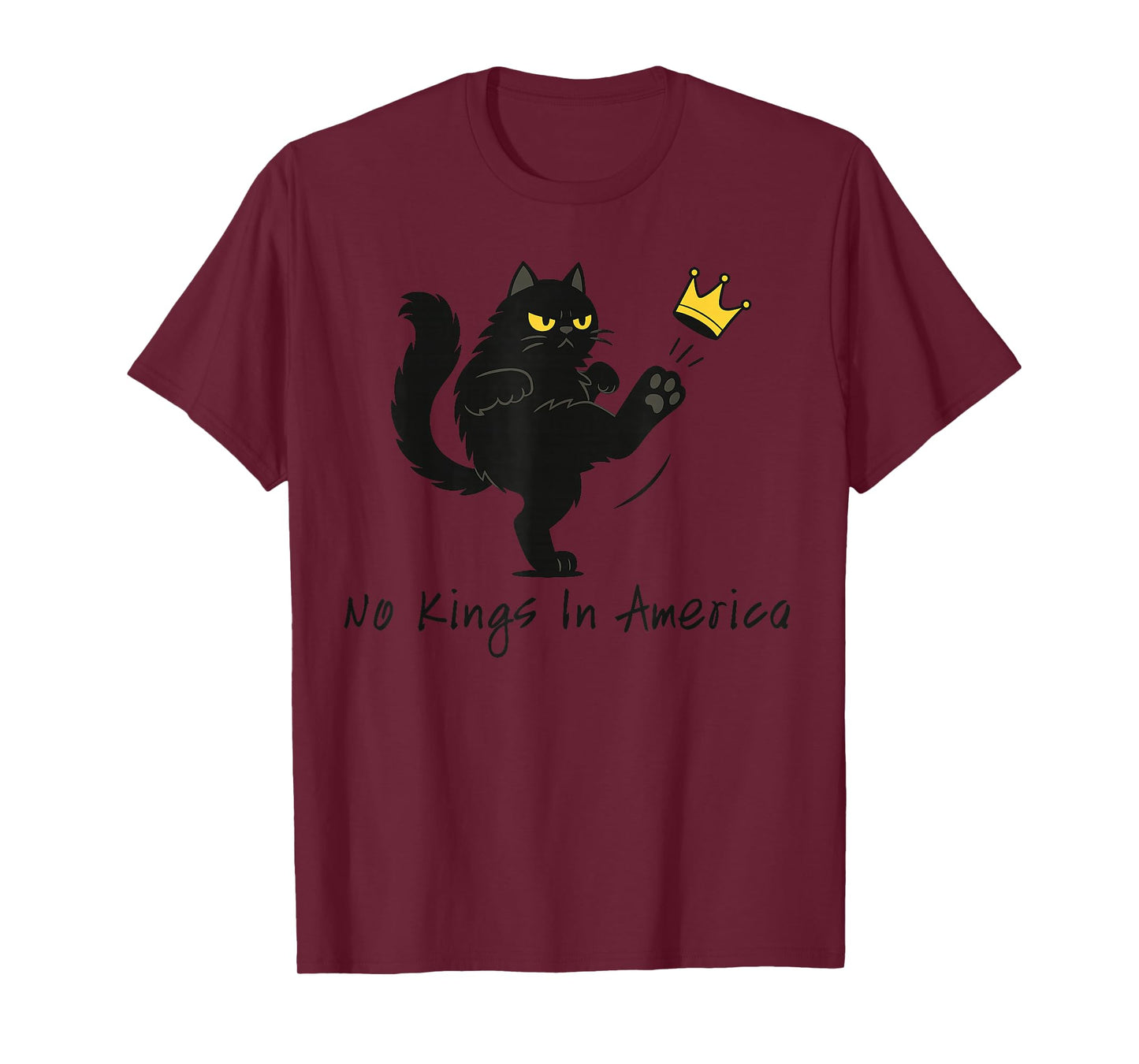 Nope No Kings in America We The People Political Funny Cat T-Shirt
