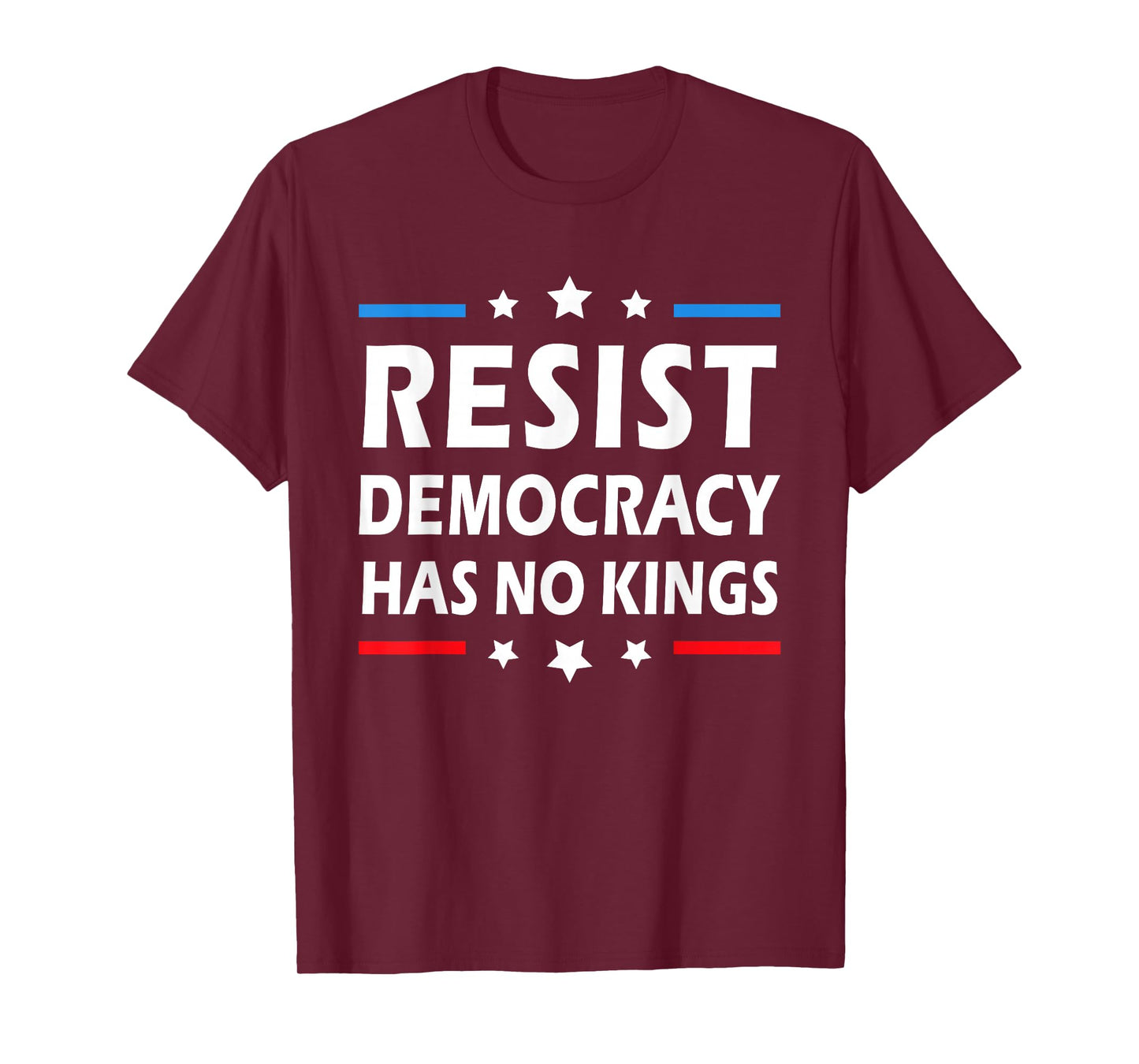 Resist Democracy Has No Kings Vintage Patriotic Political T-Shirt