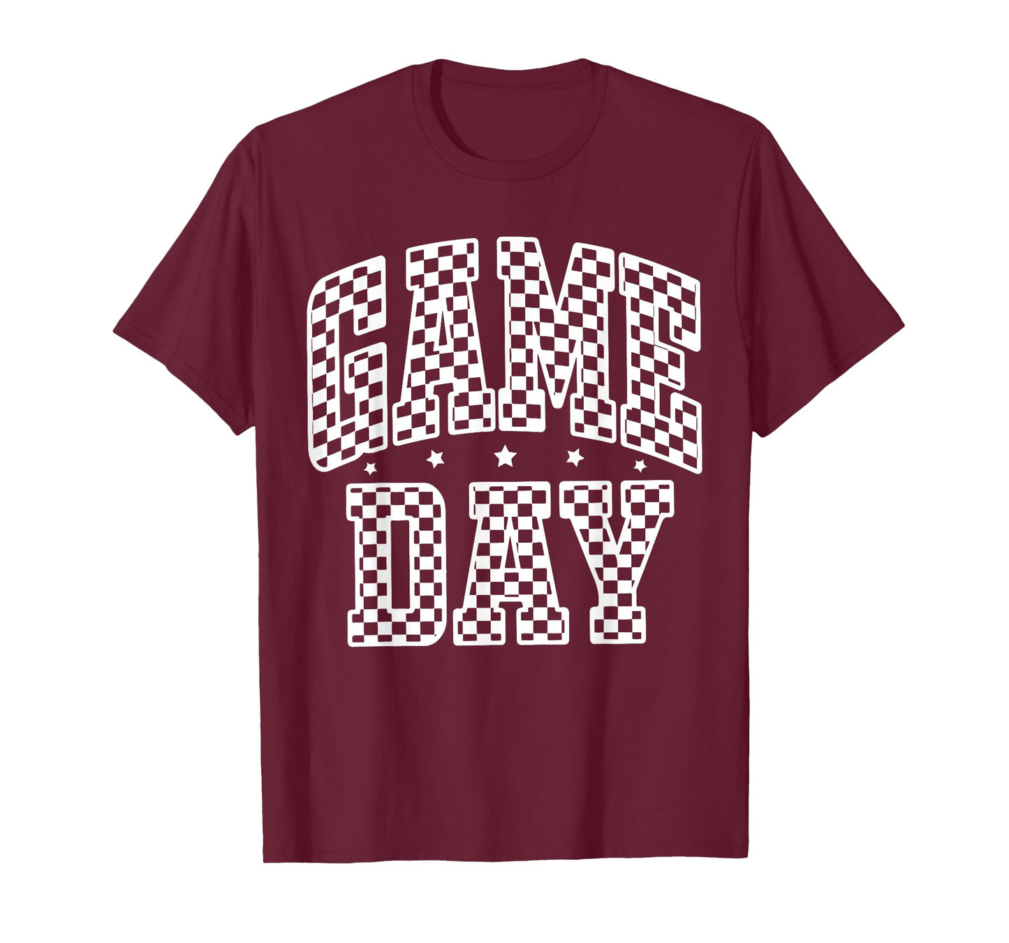 Game Day Checkered Touchdown American Football Thanksgiving T-Shirt