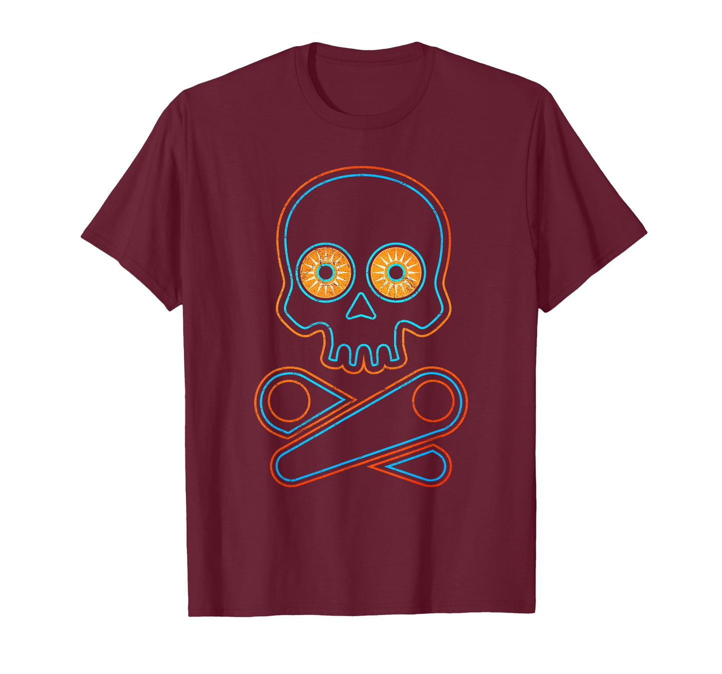 Classic Retro Pinball Design - Pinball Skull Halloween Gift T-Shirt