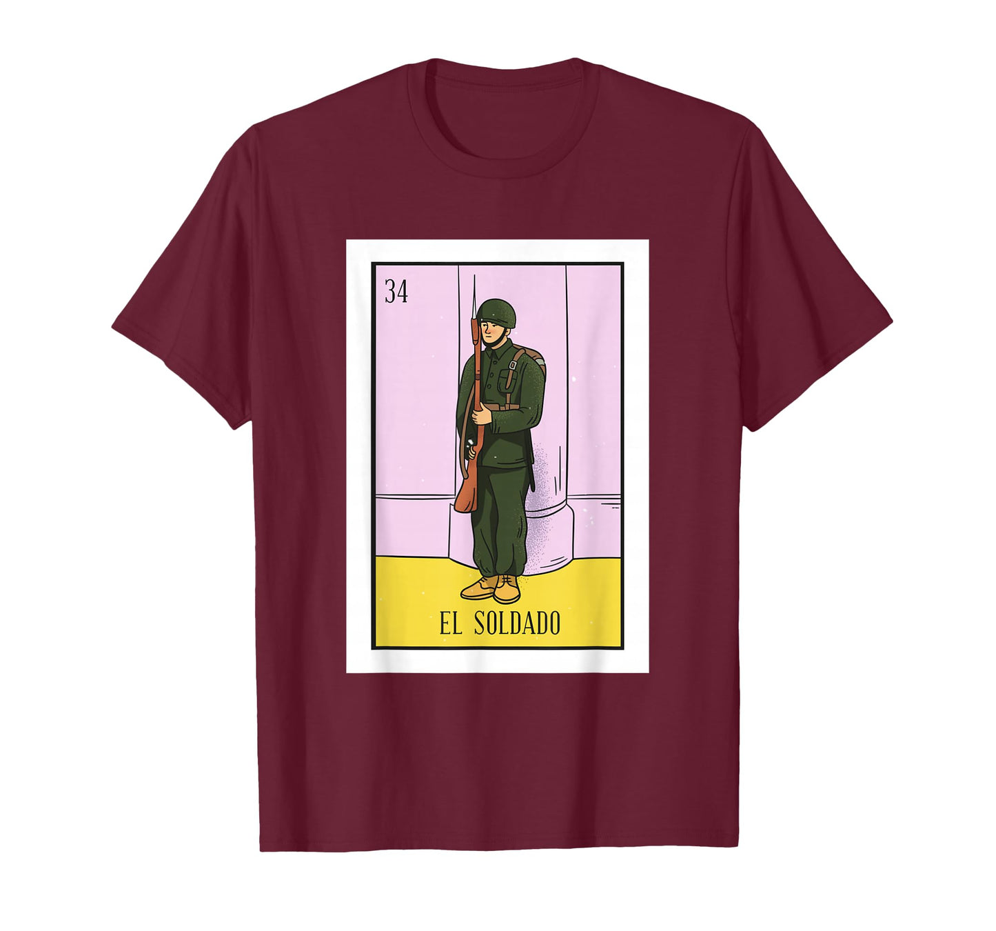 El Soldado Lottery Gift The Soldier Card Mexican Lottery T-Shirt