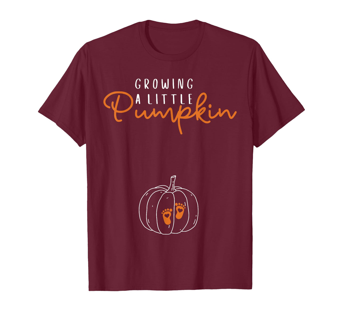 Growing A Little Pumpkin Fall Pregnancy Thanksgiving Autumn T-Shirt