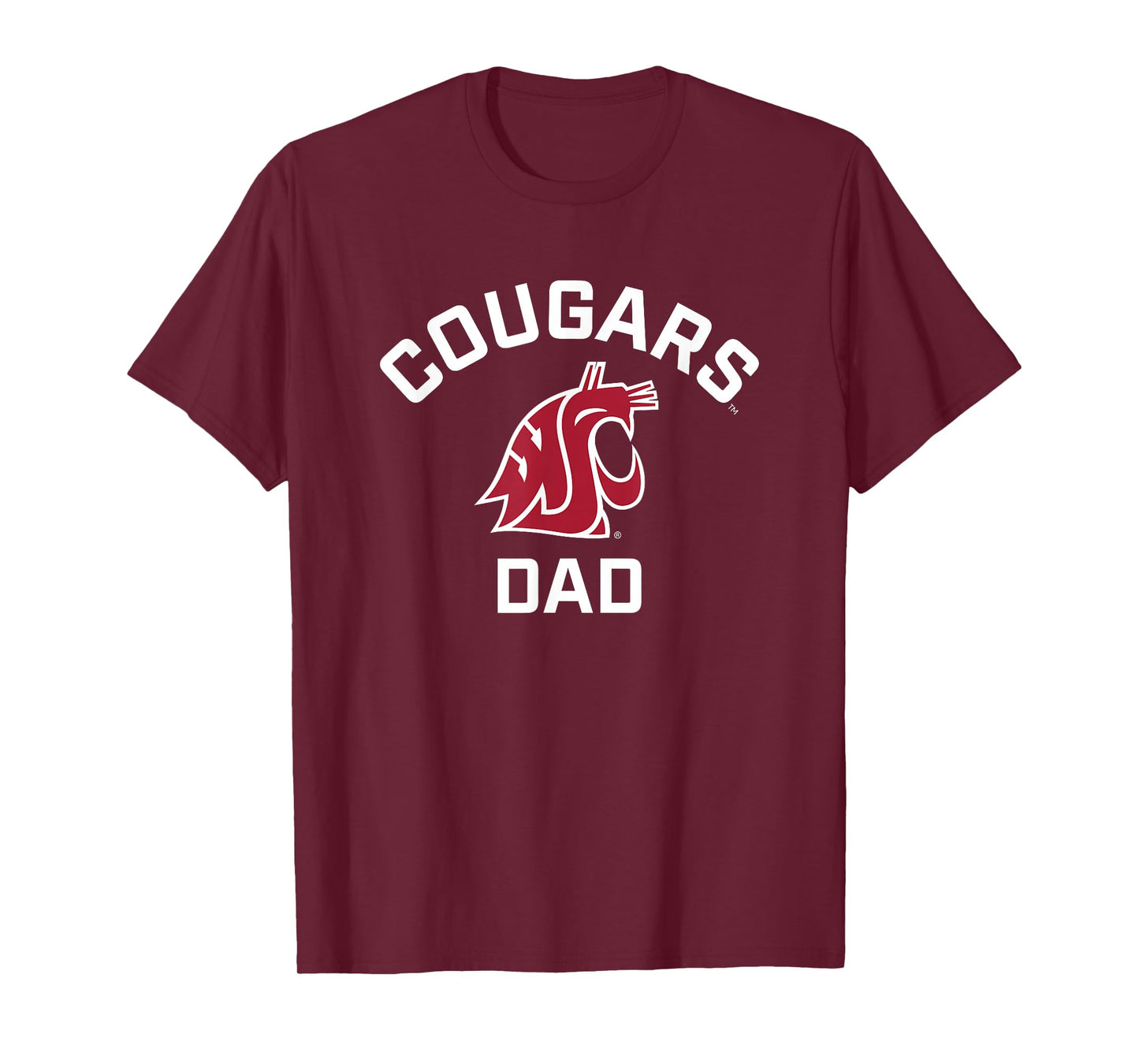 Washington State University Cougars Arched Dad T-Shirt