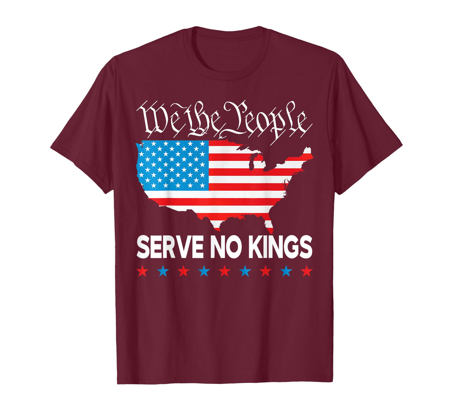 We The People Serve No Kings in America Democracy Protest T-Shirt
