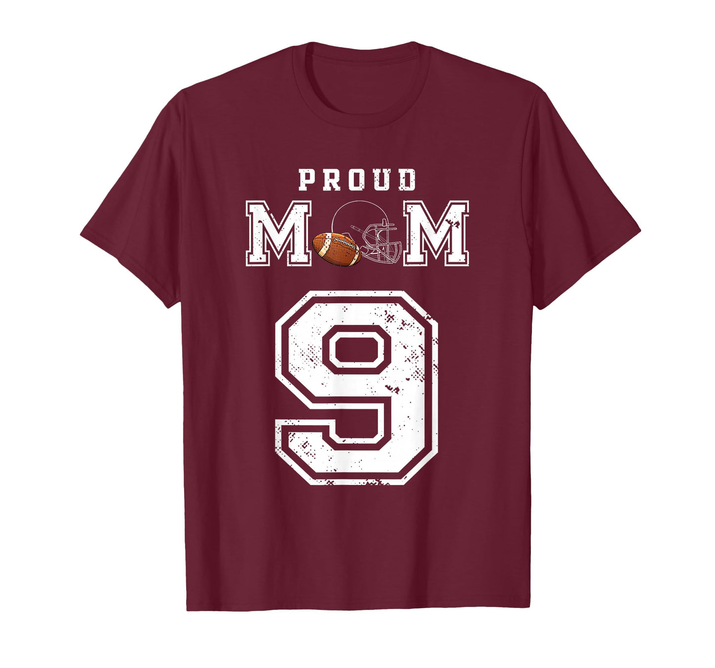 Custom Proud Football Mom Number 9 Personalized For Women T-Shirt