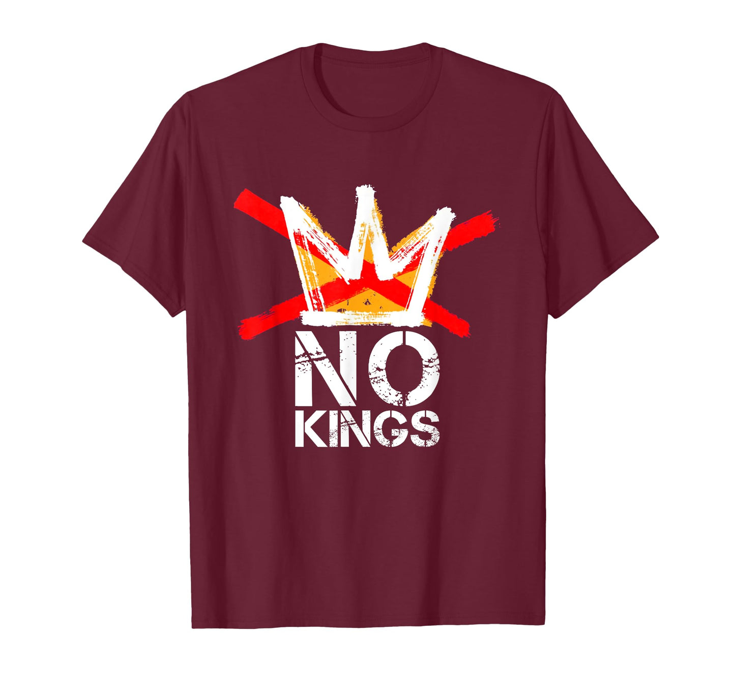 No Kings in America Since 1776 Distressed USA Flag Vintage T-Shirt