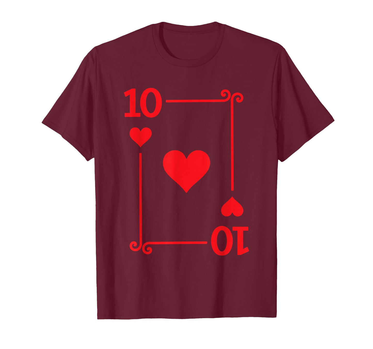 Playing Cards Costume - 10 Hearts Card - Ten Card T-Shirt