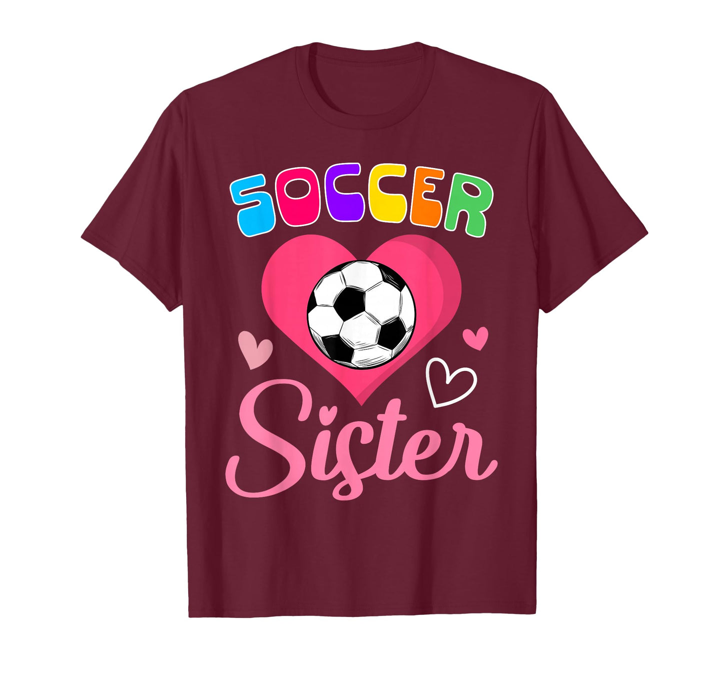 Cute Soccer Sister Heart T-Shirt