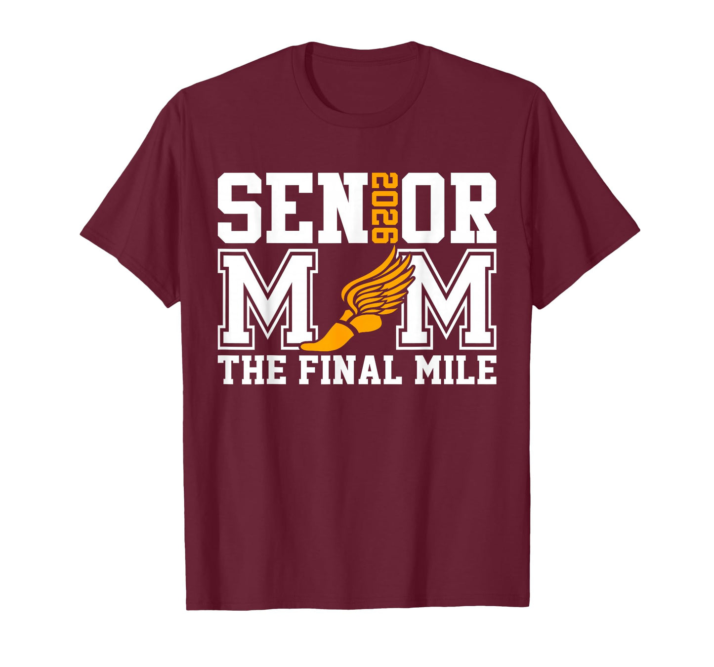 Groovy Senior Mom The Final Mile Cross Country Class of 2026 T-Shirt