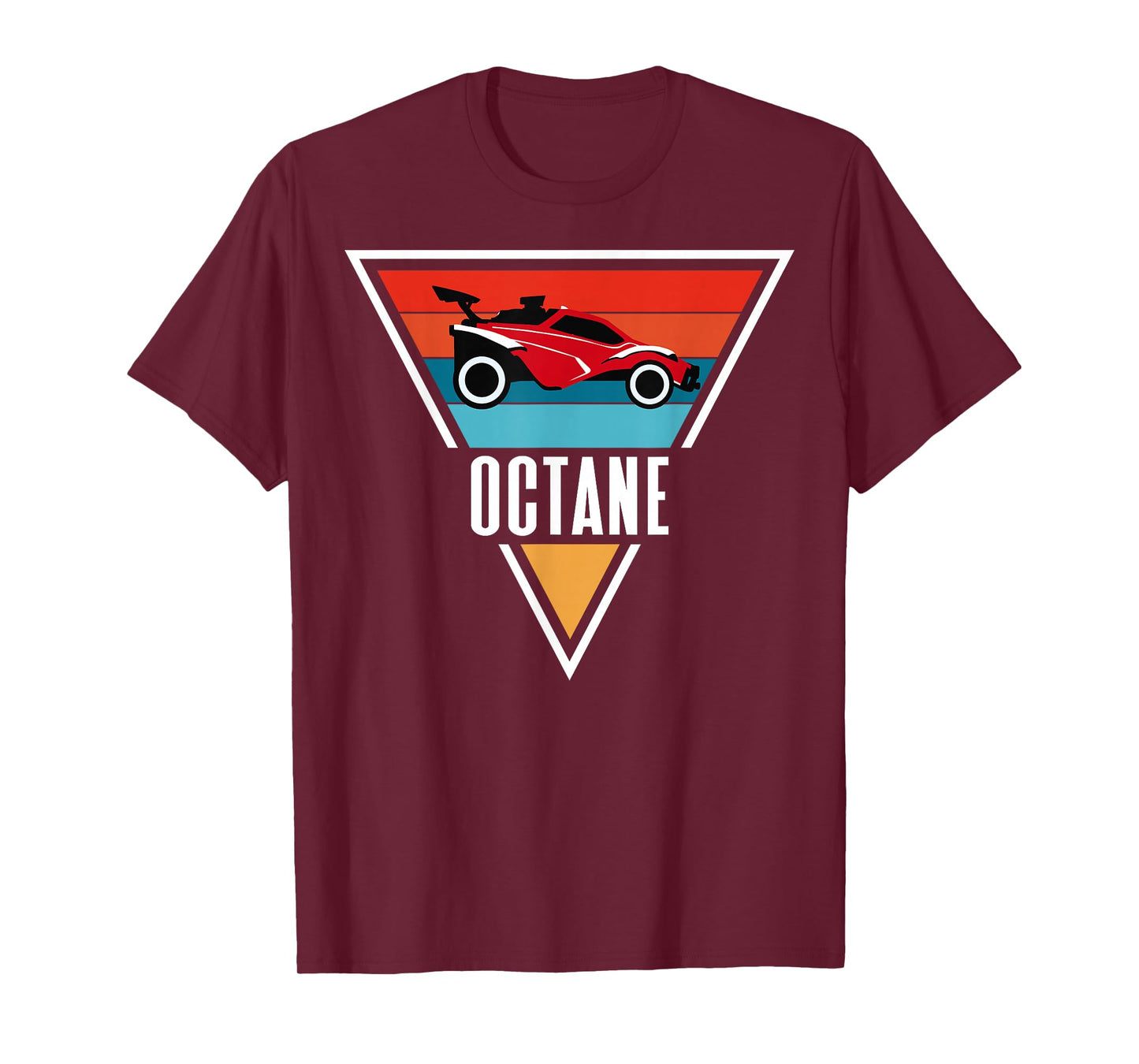 Octane Rocket Soccer Retro Sunset Distressed Graphic Pullove T-Shirt