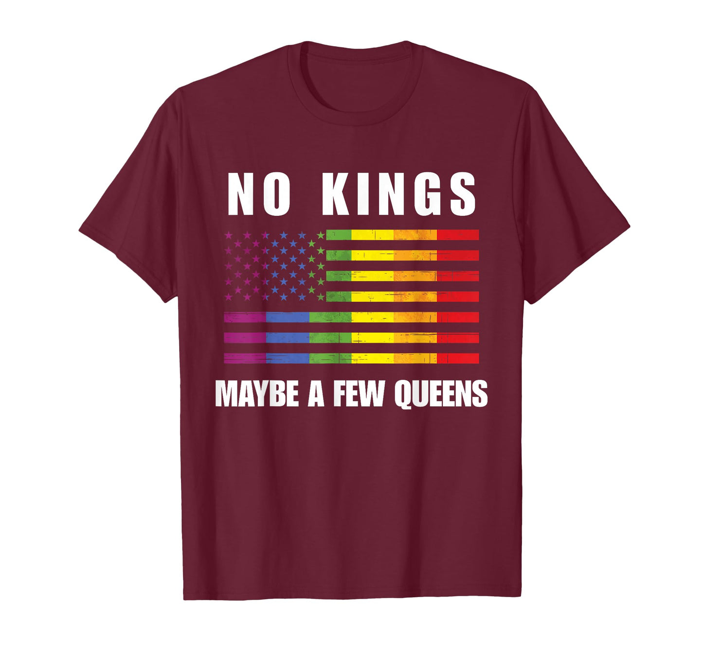 Funny No Kings Anti-Republican Support Trans Rights Humor T-Shirt
