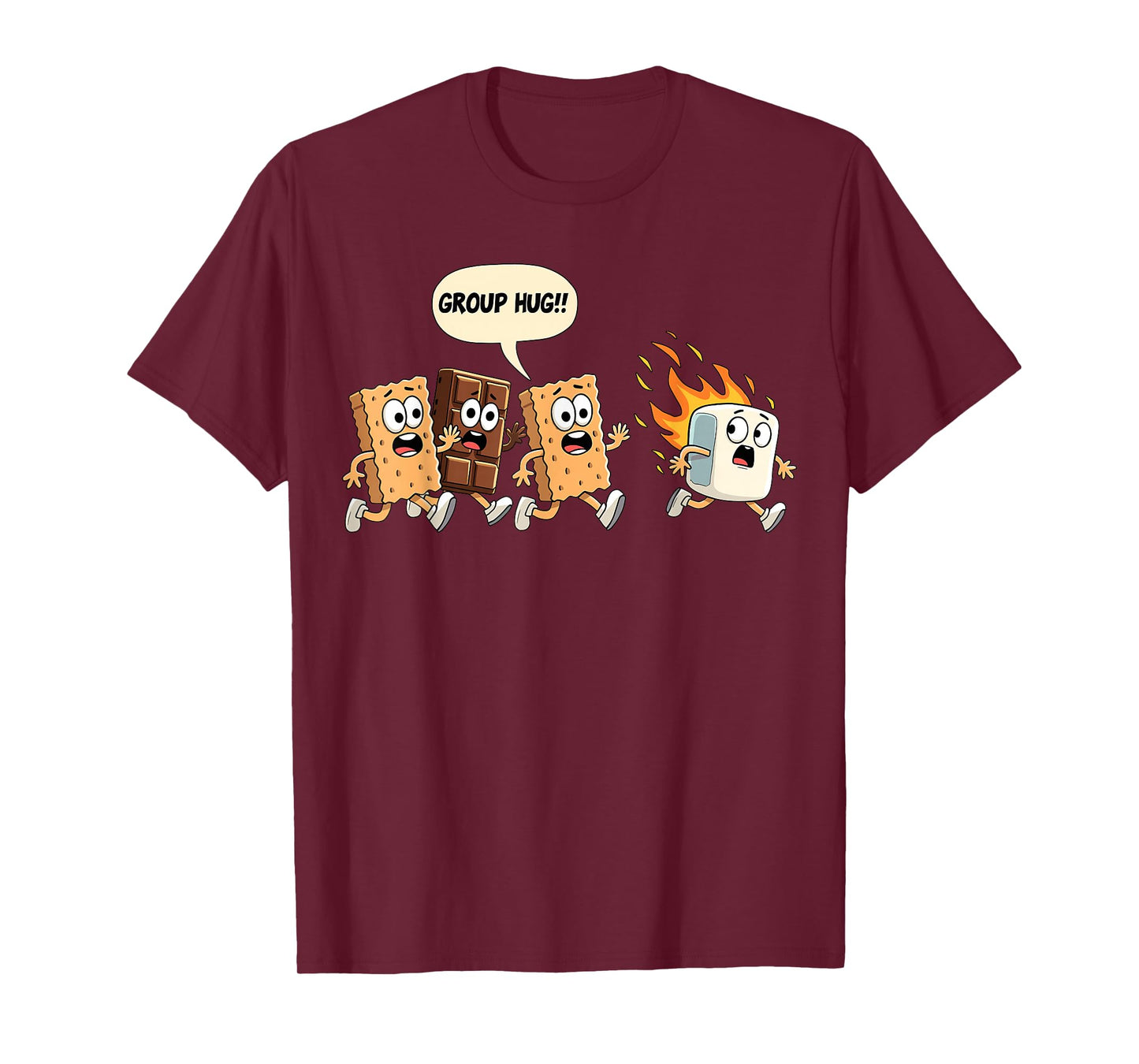 Group Hug Marshmallow Campfire Smores Funny Camping T-Shirt