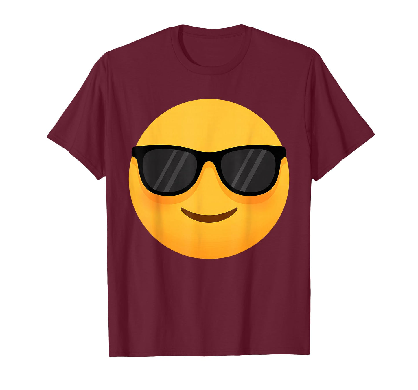 Funny Emoticon Cool Smiling Face with Sunglasses T-Shirt