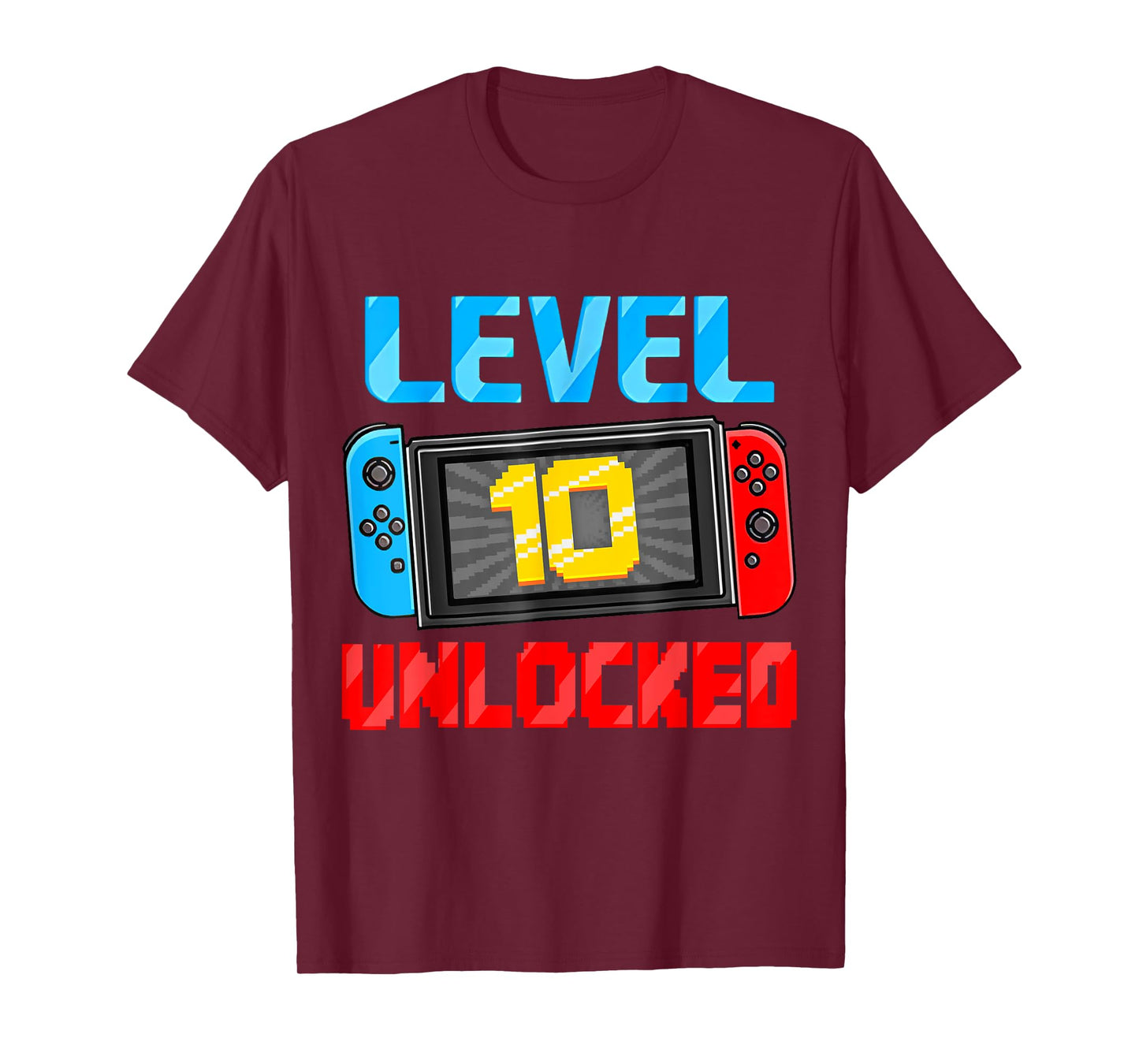 Level 10 Unlocked Gamer 10th Birthday Gift Video Game Boys T-Shirt