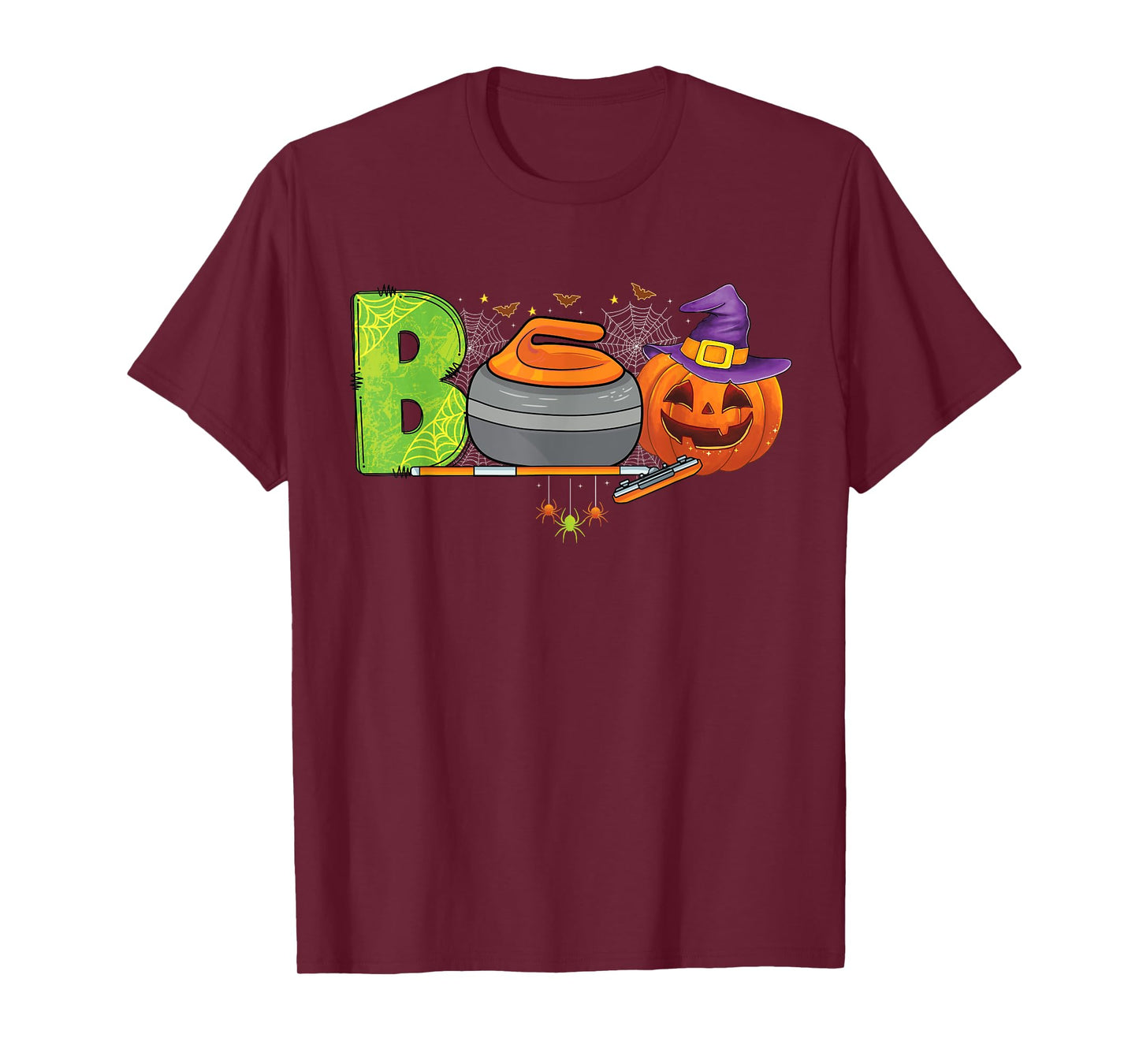 Boo Curling Player ice Sports Curling Halloween costume T-Shirt