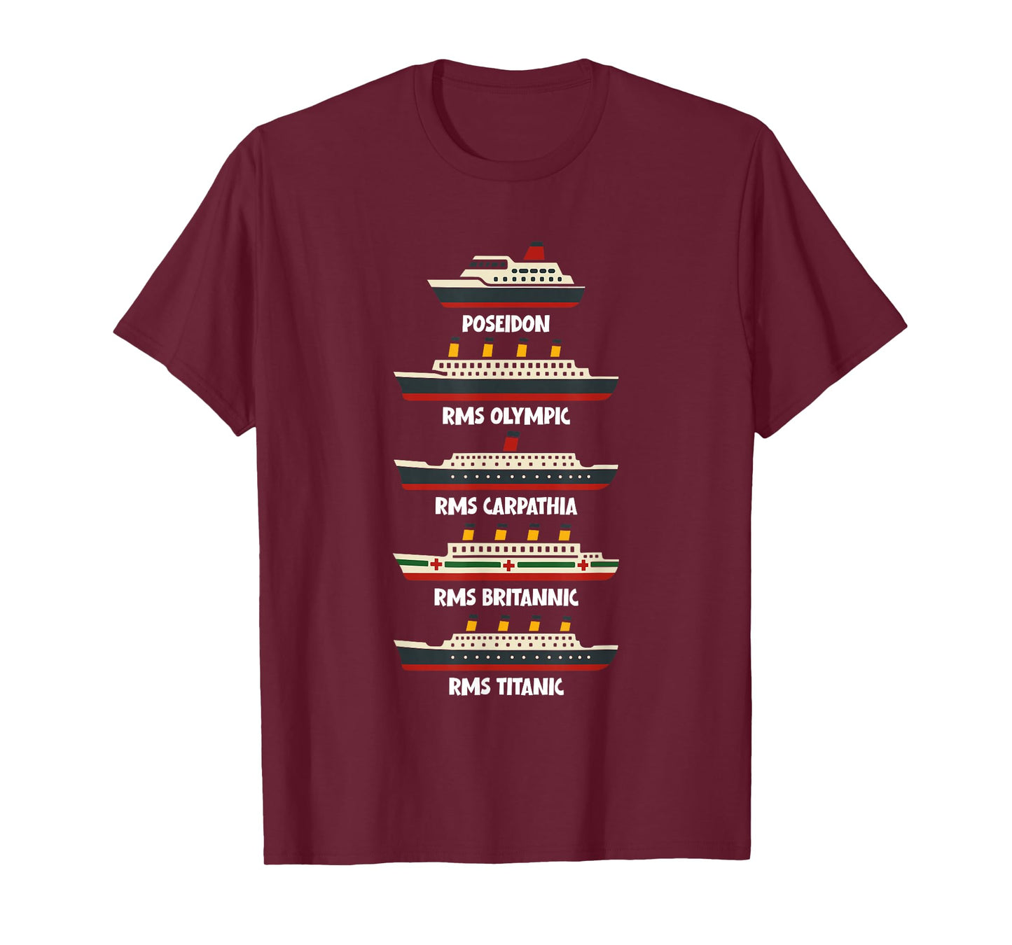 RMS Titanic RMS Britannic Poseidon Historic Ships T-Shirt