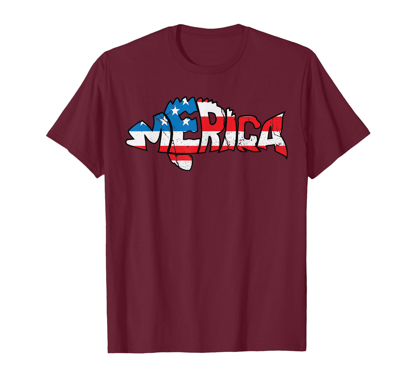 American Flag Fishing Lovers Fisherman Funny Fishing USA T-Shirt