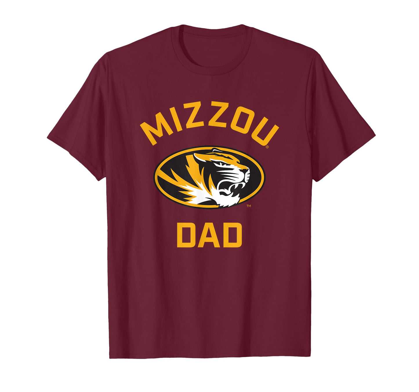 University of Missouri Mizzou Tigers Arched Dad T-Shirt