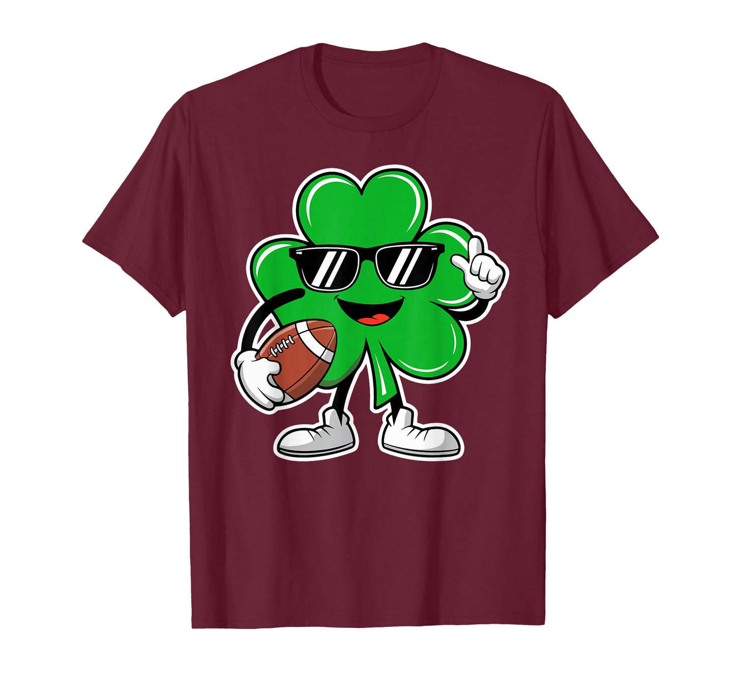 Football St Patricks Day Boys St Patricks Day Shamrock Kids T-Shirt