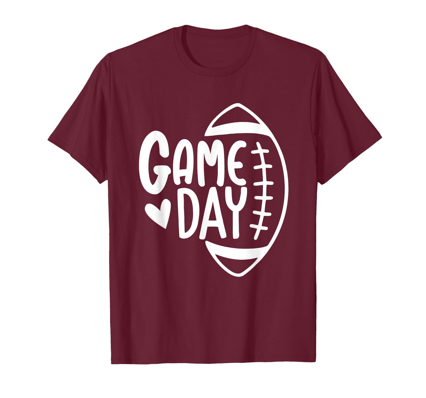 Game Day Football Heart American Football, Player Women Men T-Shirt