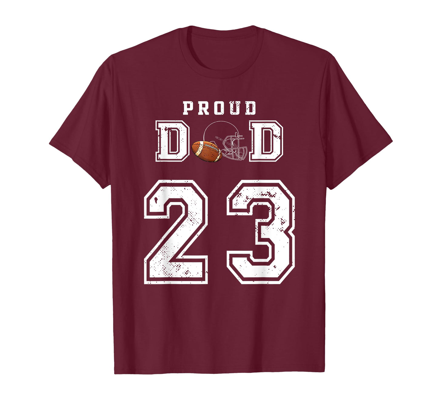 Custom Proud Football Dad Number 23 Personalized For Men T-Shirt