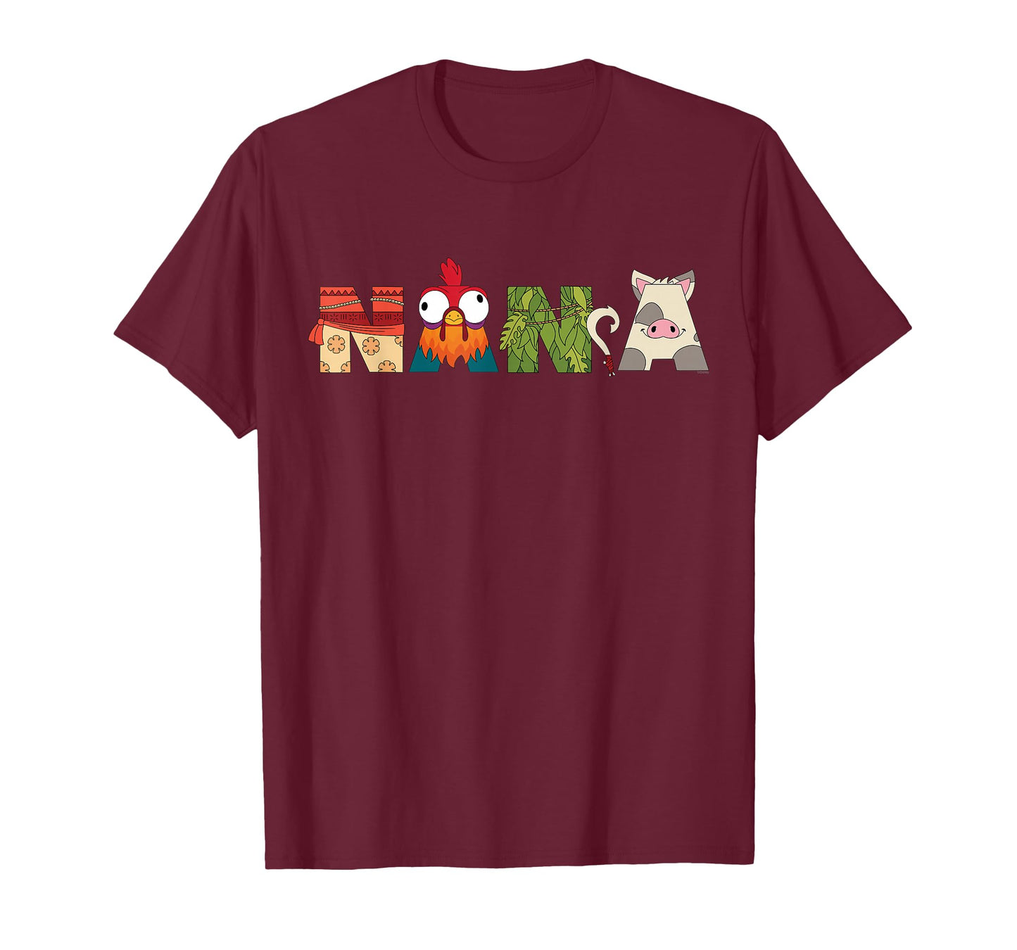 Disney Moana Letters Nana Grandma Gift Family Trip Vacation T-Shirt