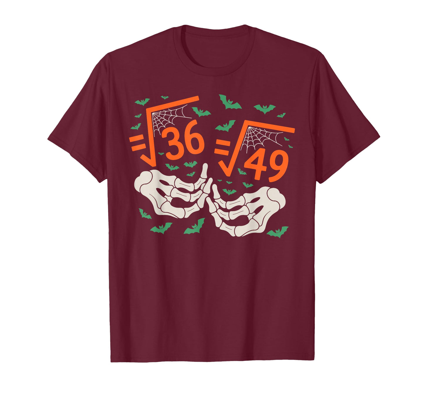 6 7 Halloween Math Square Root 67 Meme Gen Alpha Six Seven T-Shirt