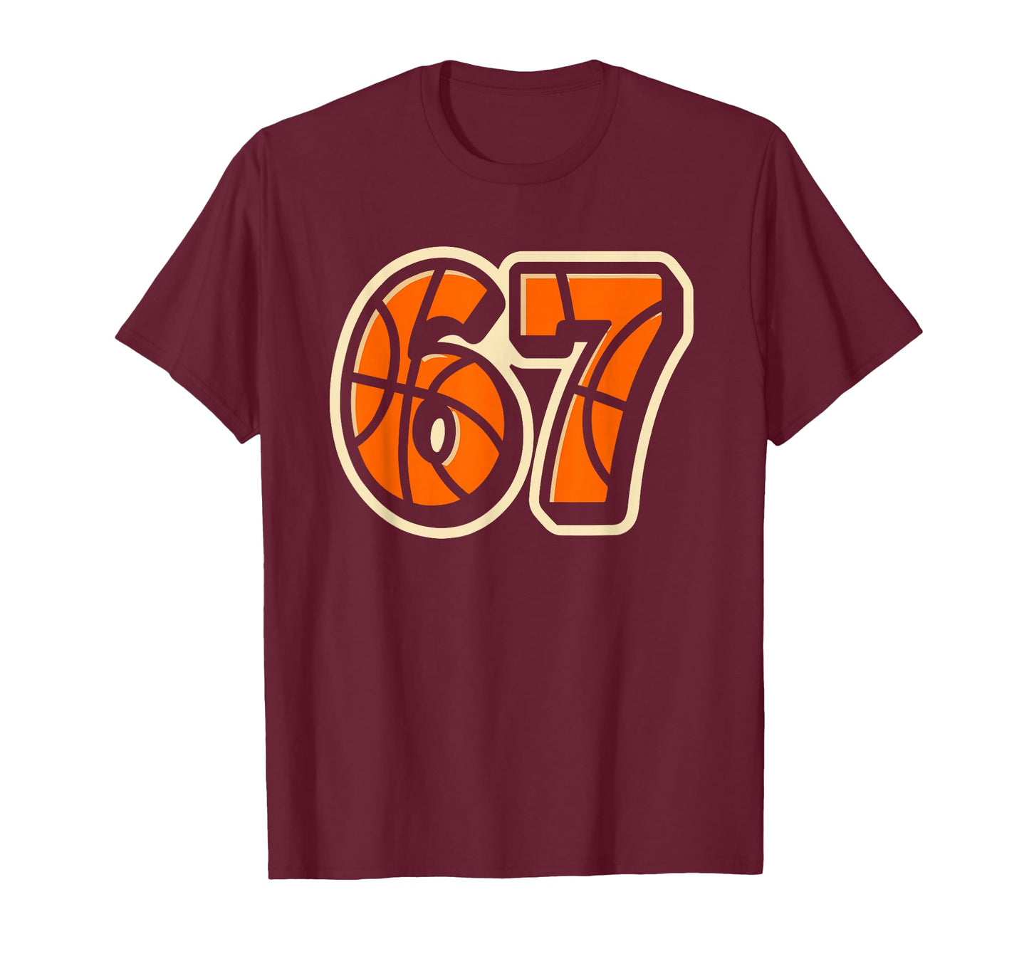 Basketball 67 Six Seven Funny Gen Alpha Slang T-Shirt