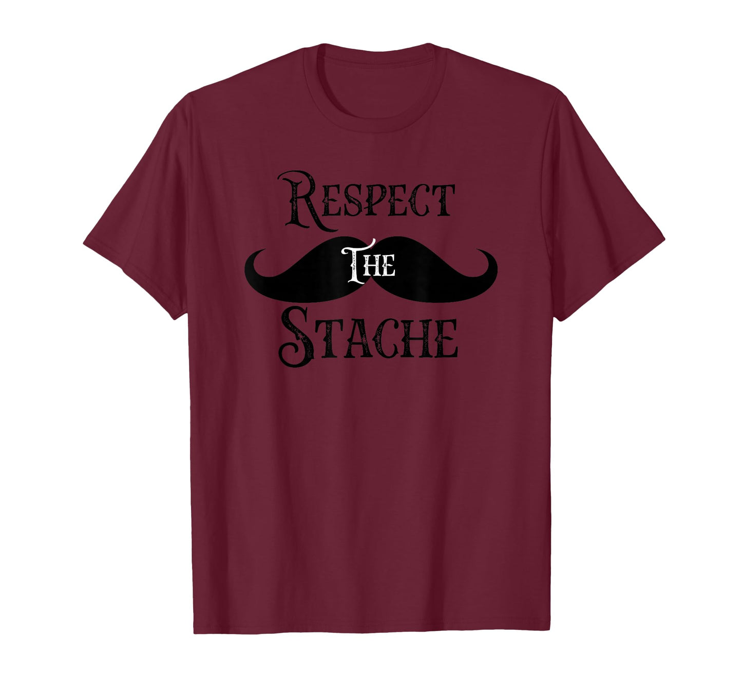 Vintage Retro Funny Mustache Respect the Stache Mustache T-Shirt