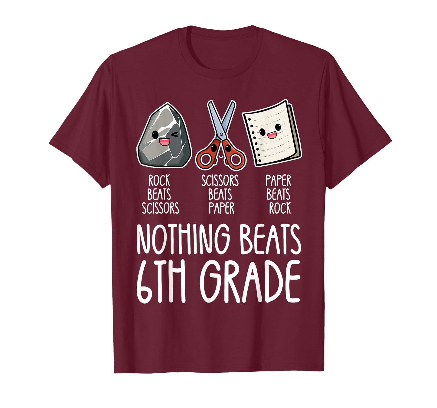 Nothing Beats 6th Grade Funny Back to School Kids Teachers T-Shirt