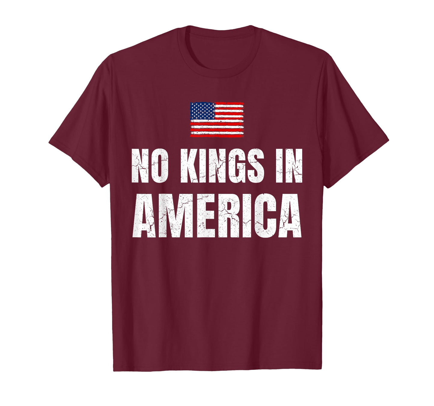 No Kings In America Democracy United States Independence T-Shirt