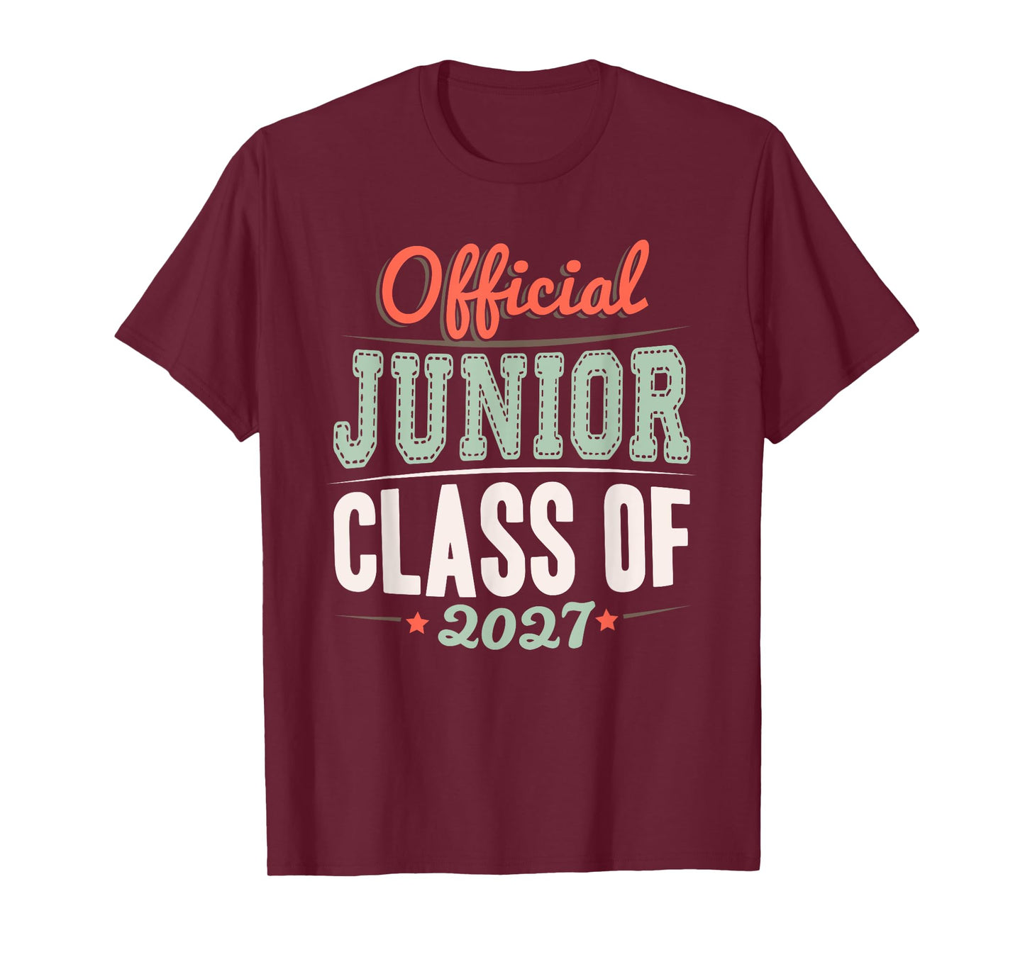 Official Junior Class Of 2027 First Day 11th Grade Retro T-Shirt