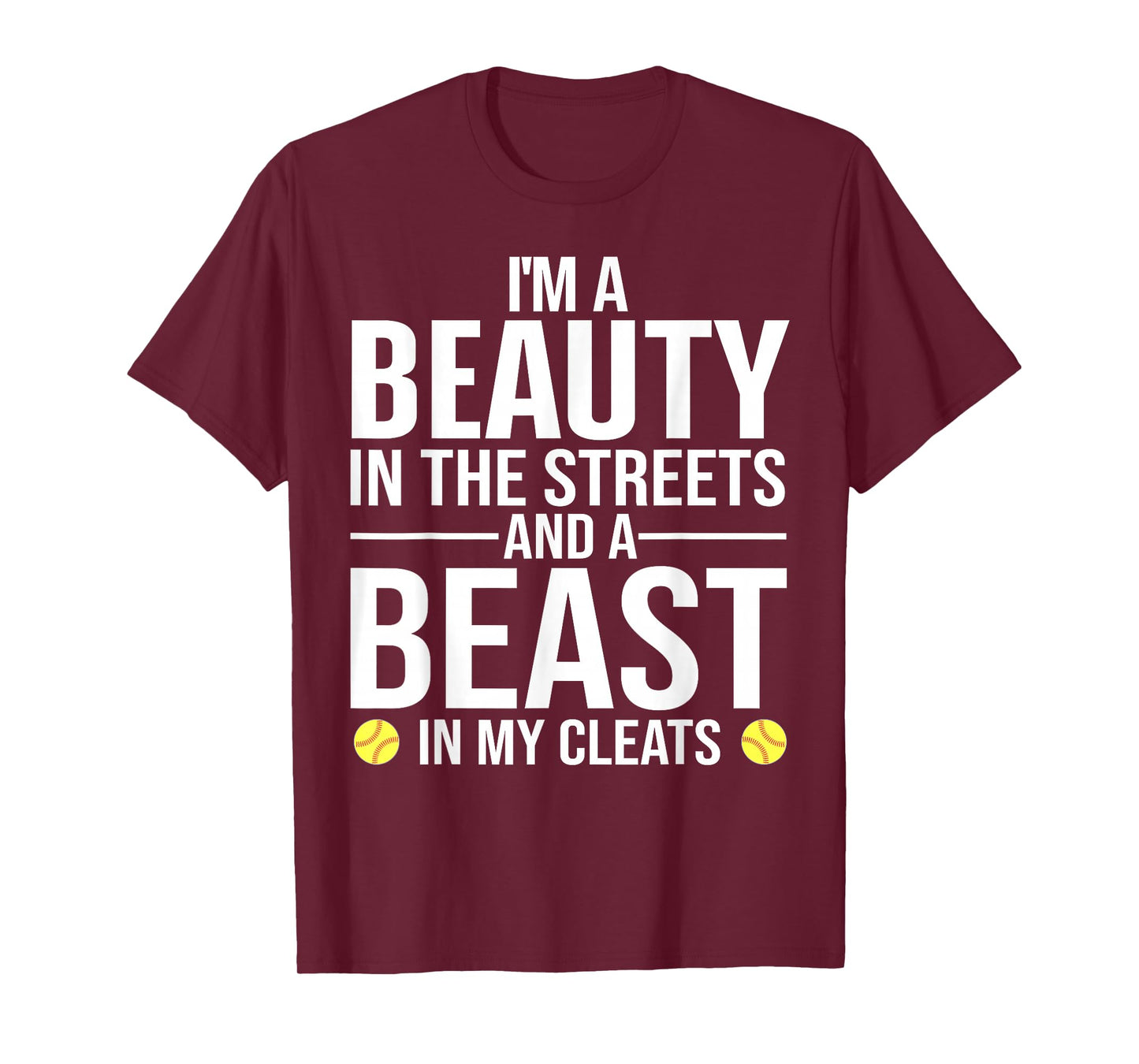 Funny Softball Design For Women Girls Softball Team Player T-Shirt