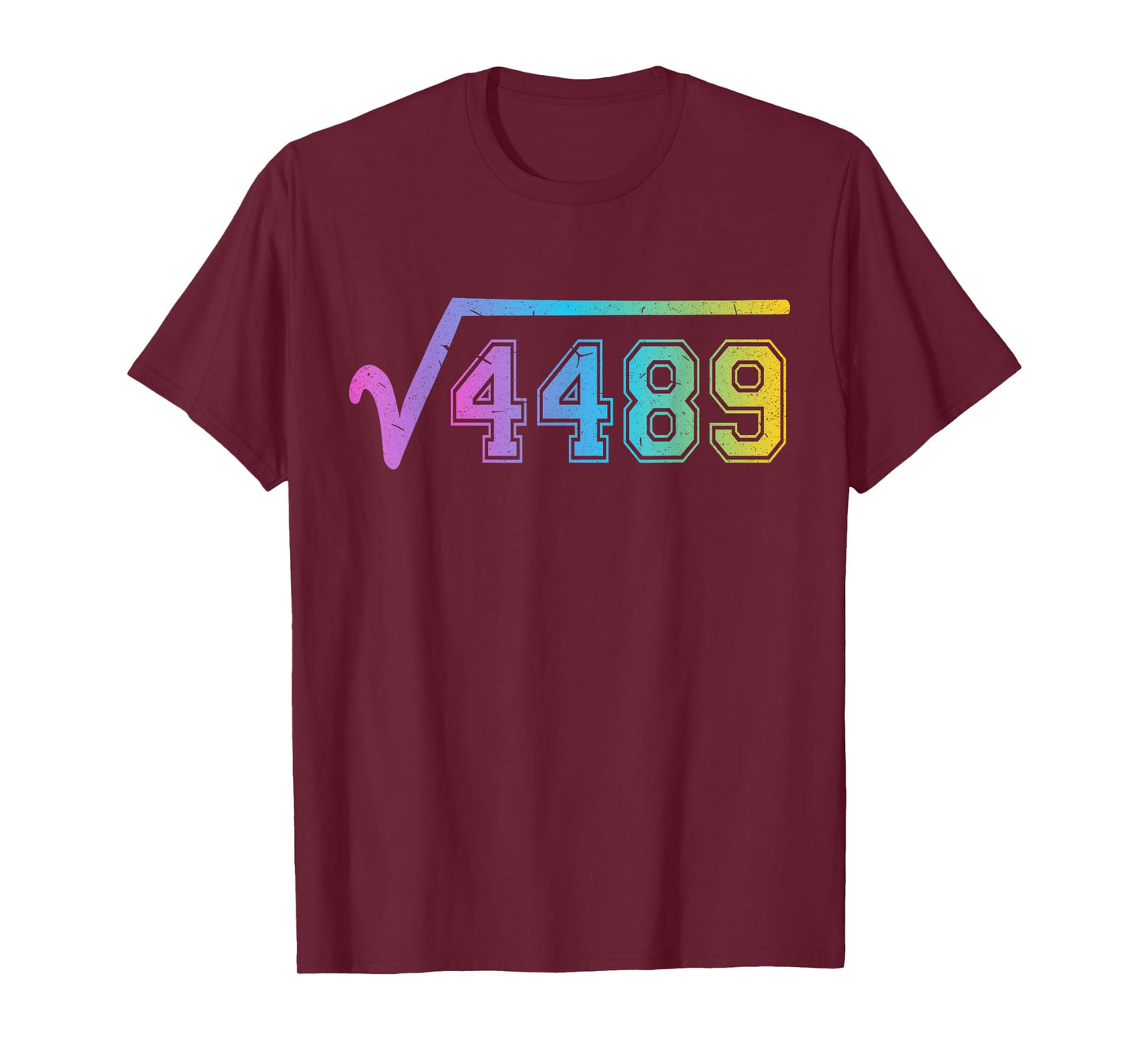 67 Meme Fun Square Root 4489 Teen Six Seven Math Teacher T-Shirt