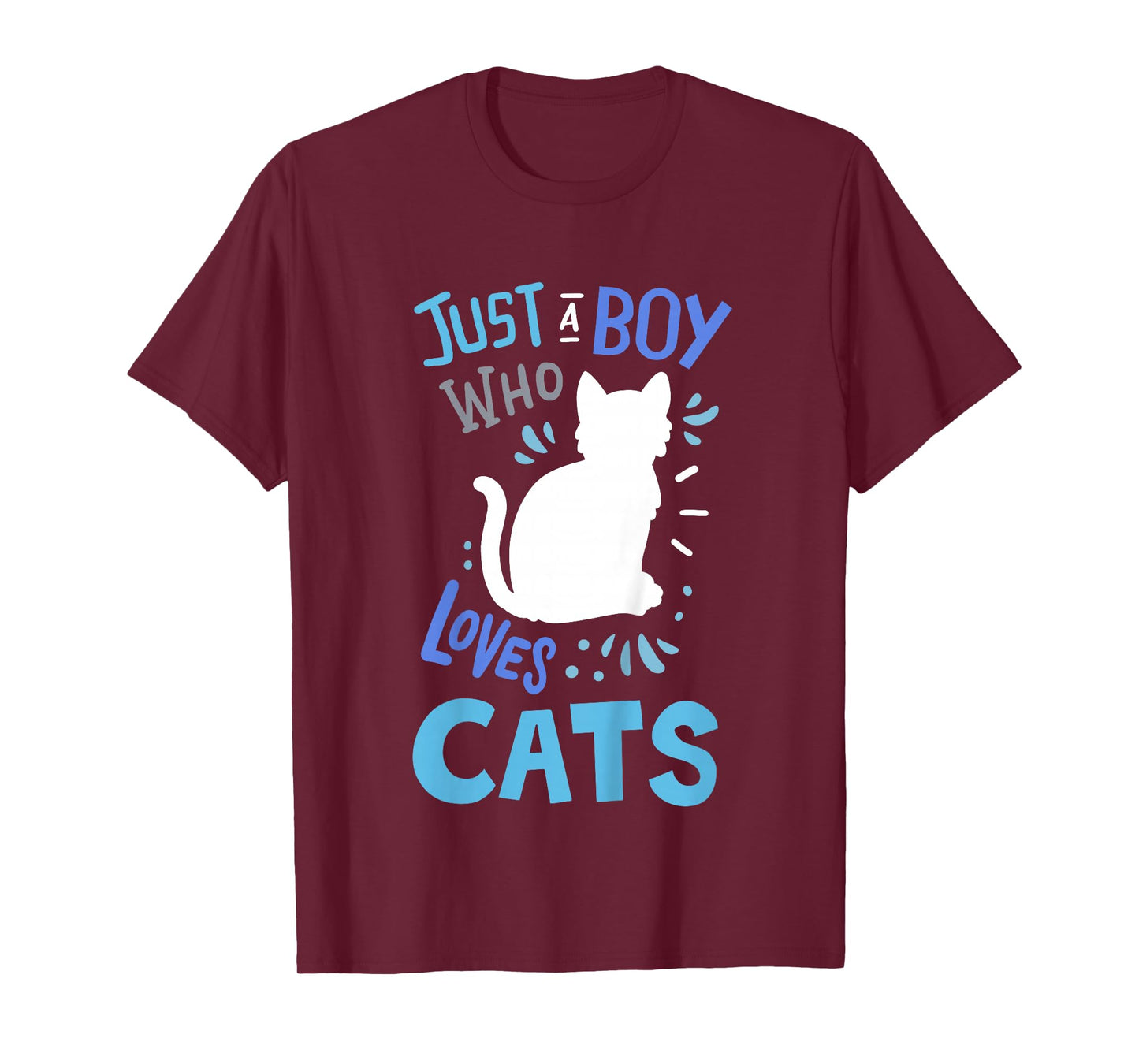 Kids Cat Just A Boy Who Loves Cats for Cat Lovers T-Shirt