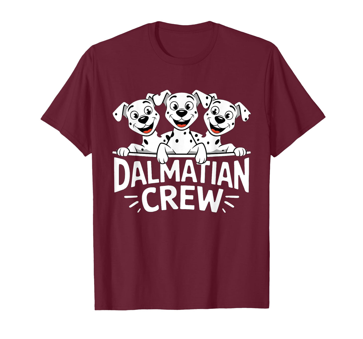 Dalmatian Crew Cute Cartoon for Dog Owners Pet Dalmatian T-Shirt