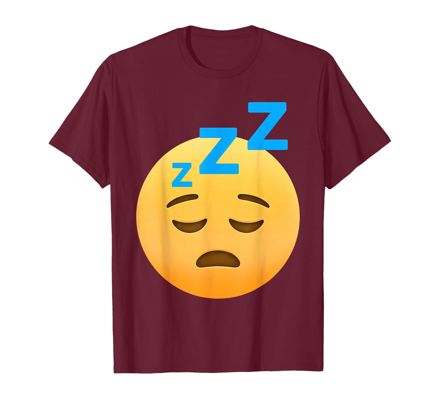 Funny Sleeping Emoticon Sleep Face Snoring Zzz Sleepy Face T-Shirt