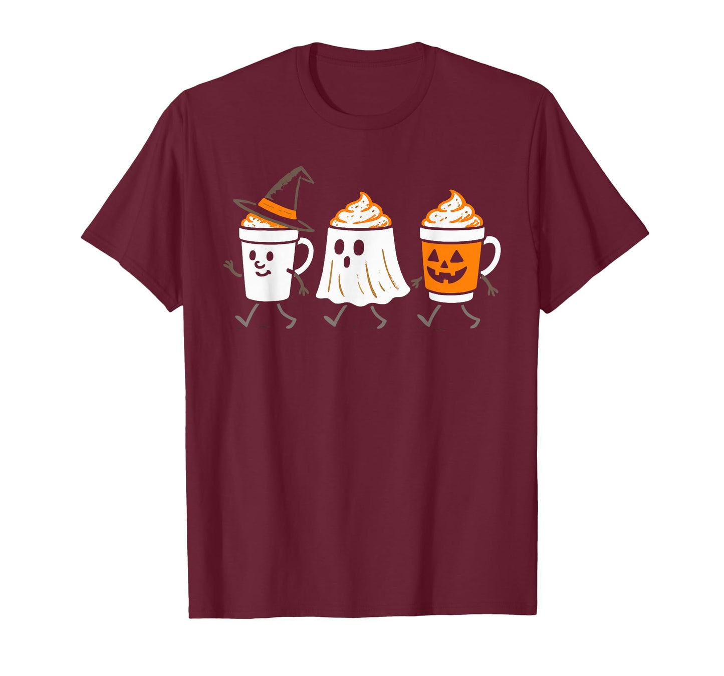 Cute Pumpkin Ghost Witch Men Women Kids Funny Halloween T-Shirt