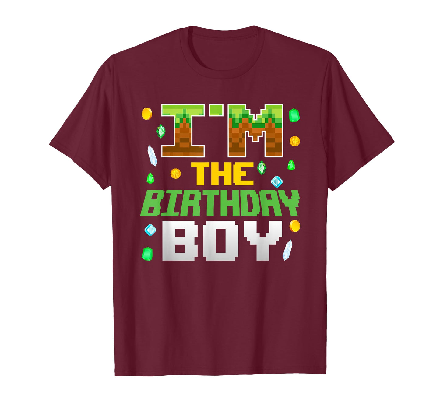 I'm The Birthday Boy Video Gamer Pixel Number Birthday Party T-Shirt