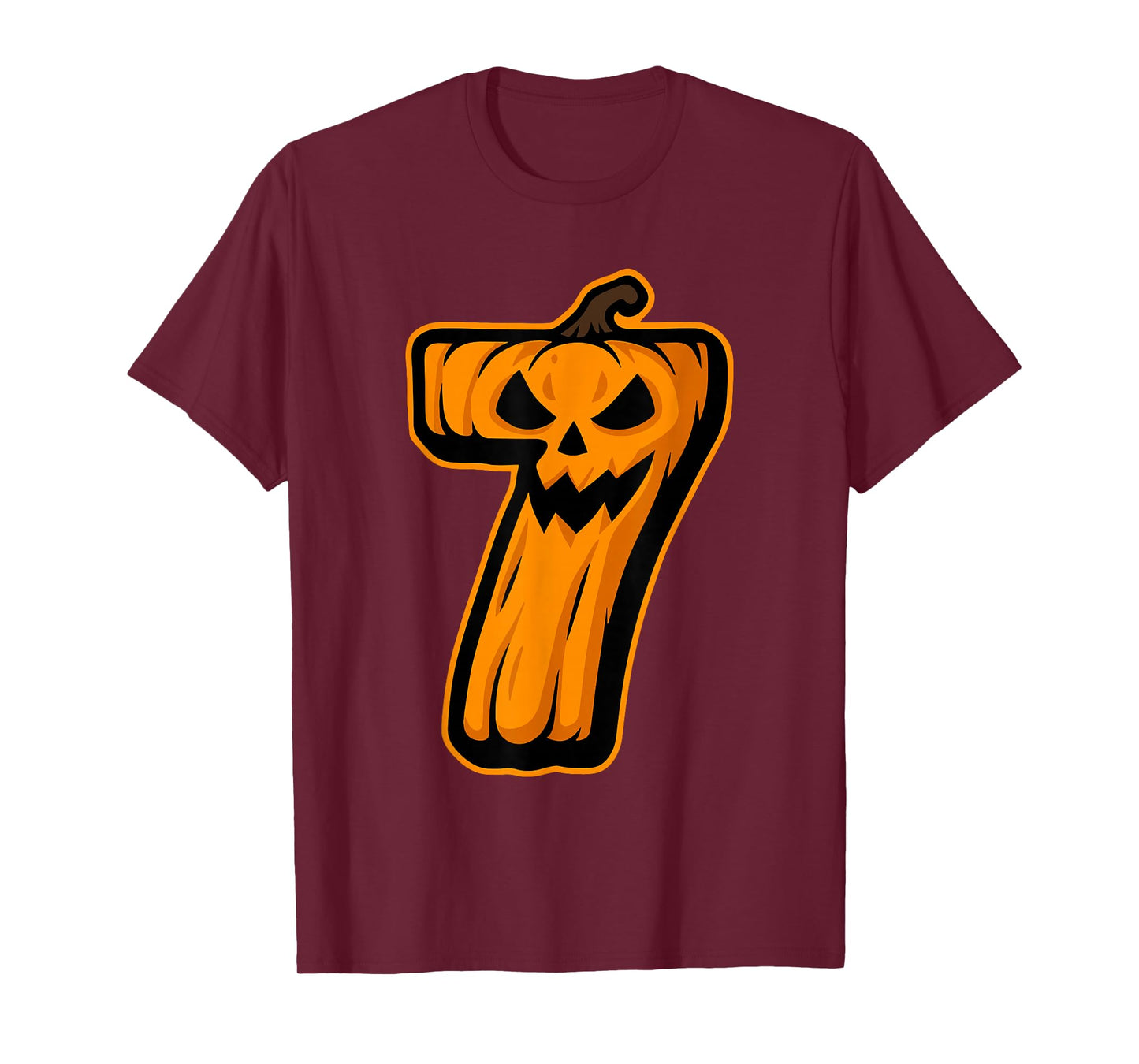 Couple Halloween Costume Duo Costume 6 7 Pumpkin Number 7 T-Shirt