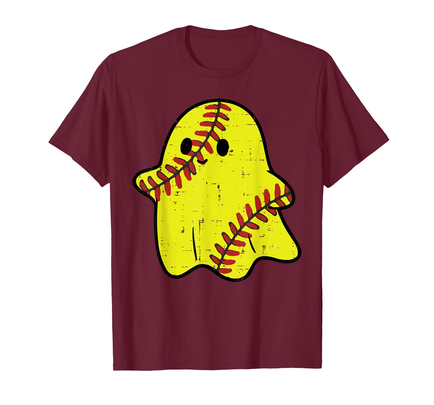 Halloween Ghost Softball Costume Sports Women Girls Kids T-Shirt
