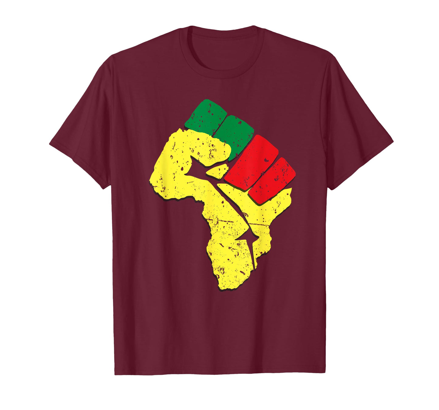 Black History Shirt Pan African Flag Colors Resist Fist T-Shirt