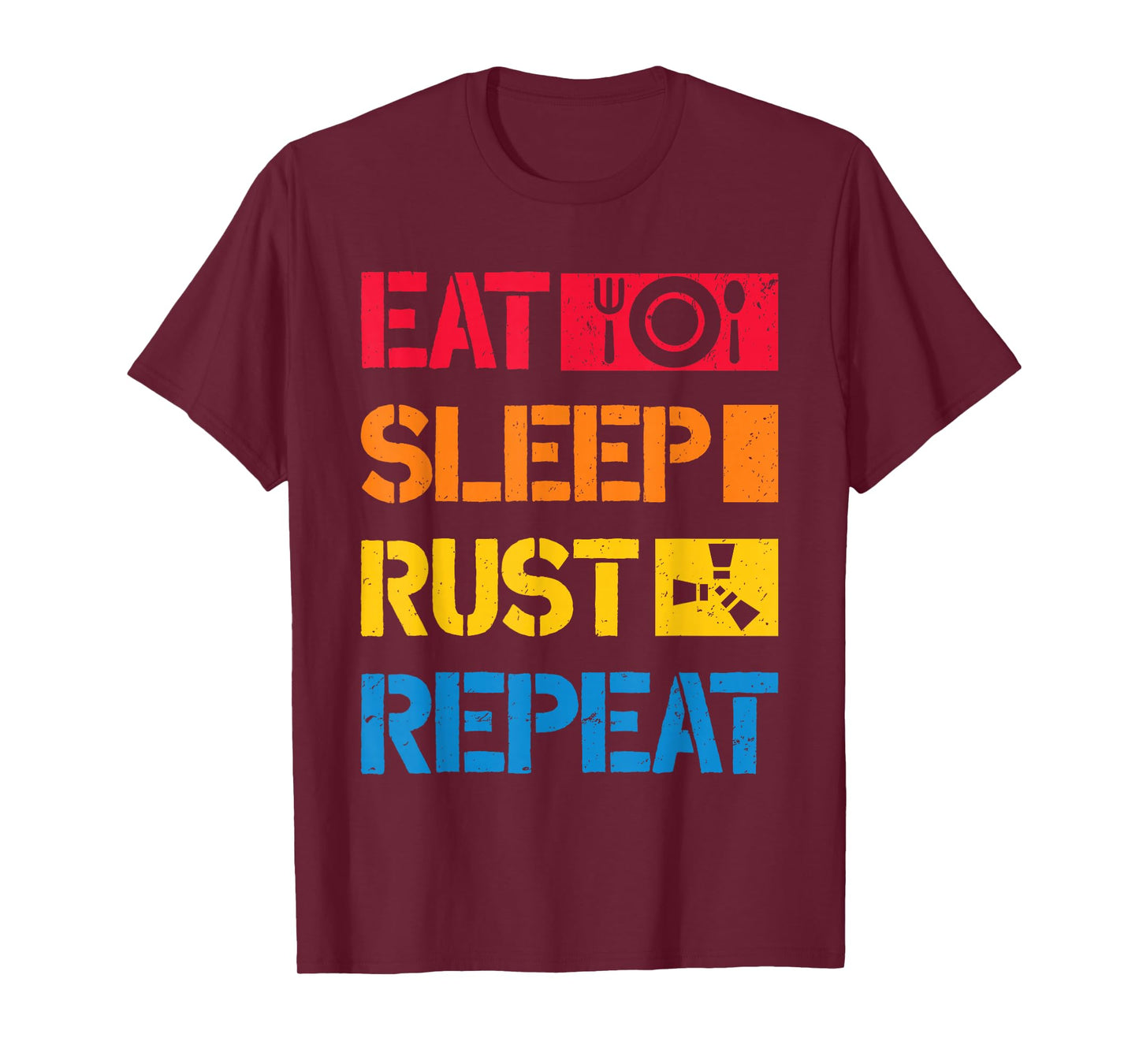 EAT SLEEP RUST REPEAT funny programmer coder programming T-Shirt