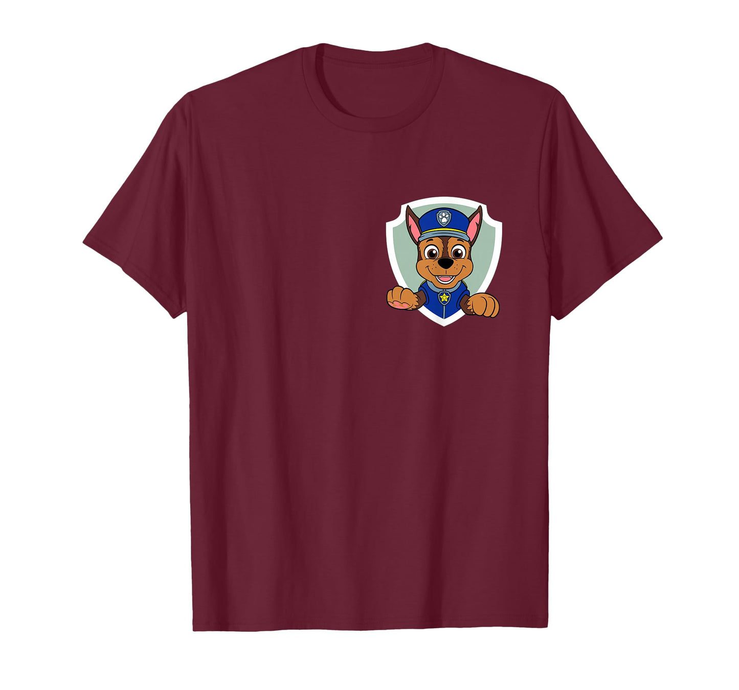 Paw Patrol Chase Pup Shield Official Badge Graphic T-Shirt