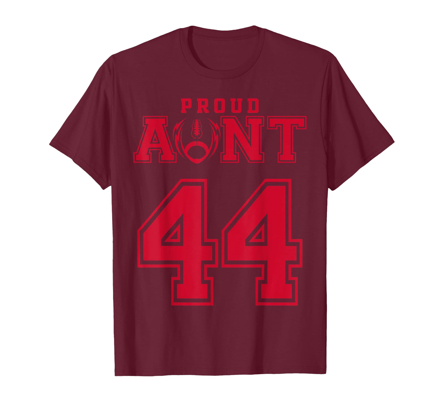 Custom Proud Football Aunt Number 44 R Personalized T-Shirt